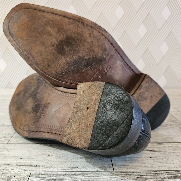 DiStefano Men's Hand Made in Italy Crocodile Tassel Loafers Black Size 8.5 - Picture 6 of 10